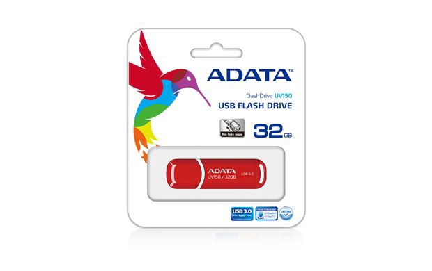 USB atmintinė Adata DashDrive UV150, raudona, 32 GB