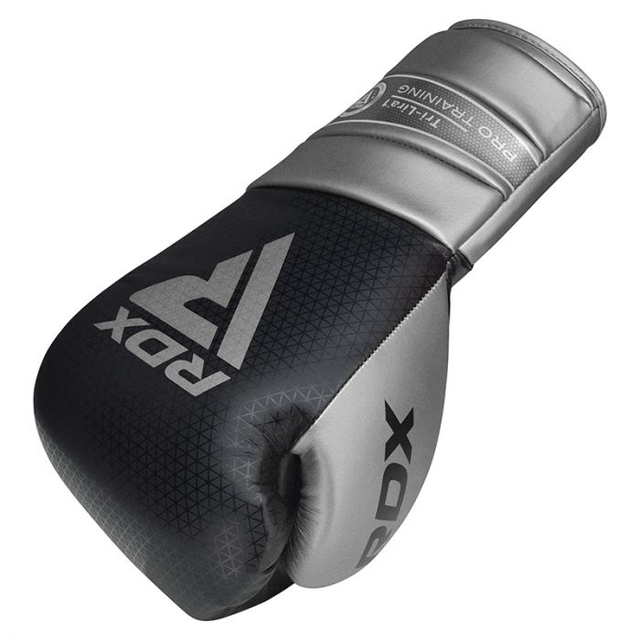 Боксерские перчатки RDX Tri-Lira 1 BGM-PTTL1S, серебристый, 14 oz