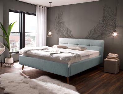 Кровать Lotte Melva, 140 x 200 cm, синий, с решеткой