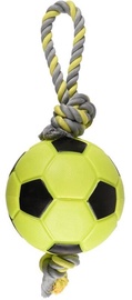 Игрушка для собаки Flamingo Sporty Tug Rope Football 518043, 46 см, Ø 17 см, зеленый/серый, 17 cm