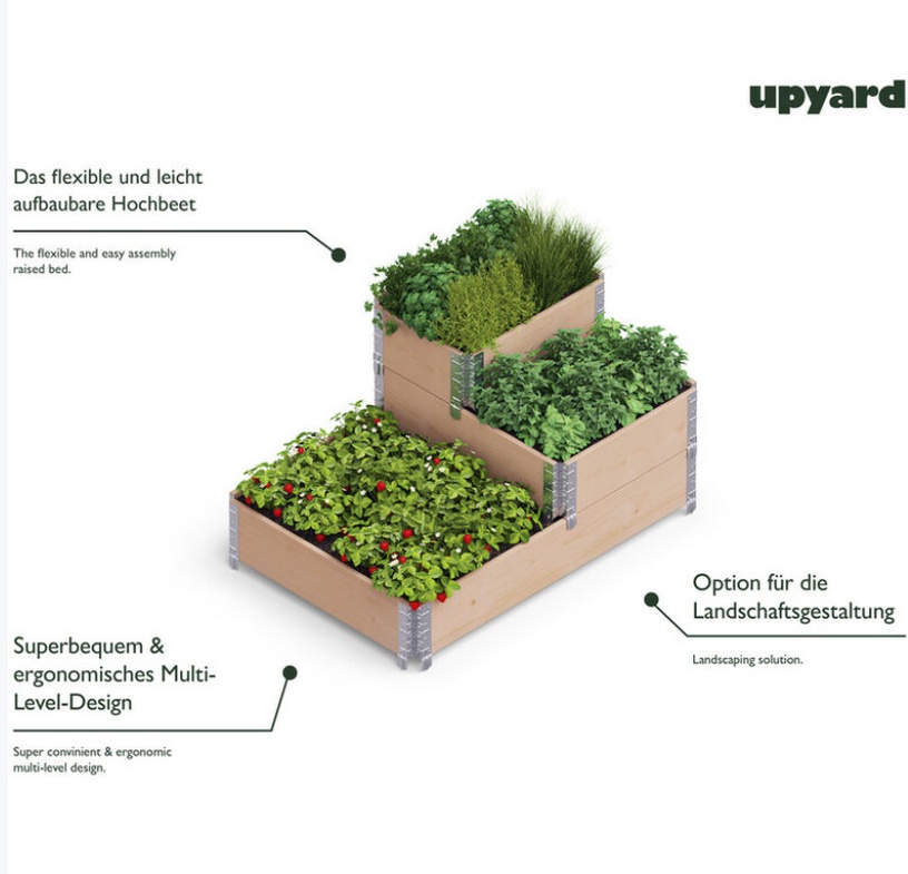 Paceļama dobe Upyard, 120 cm x 80 cm x 59.5 cm