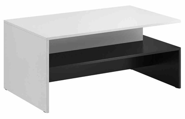 Kohvilauad Helvetia Baros 99, valge/must, 100 cm x 60 cm x 45 cm