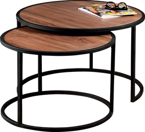Kohvilaud Kalune Design Tambur, pruun/must, 66 - 80 cm