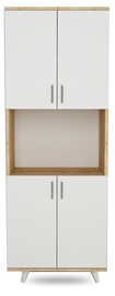 Кухонный шкаф Kalune Design Selin L1193, белый/дубовый, 400 мм x 700 мм x 1760 мм