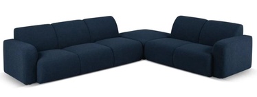 Stūra dīvāns Micadoni Home Molino Boucle, tumši zila, labais, 315 x 250 cm x 72 cm