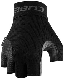 Velo cimdi Cube Short Finger CMPT Comfort, melna/pelēka, XS