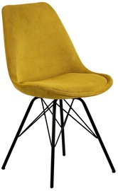 Стул для столовой Eris, черный/желтый, 54 см x 48.5 см x 85.5 см