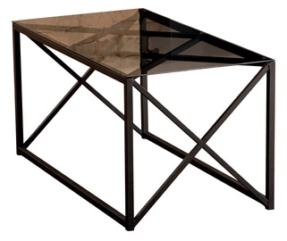 Kafijas galdiņš Kalune Design Iliomar, melna, 940 mm x 490 mm x 466 mm