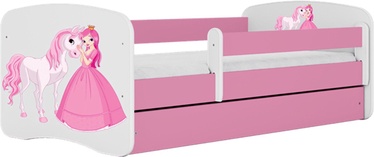 Vaikiška lova viengulė Kocot Kids Babydreams Princess&Horse, rožinė, 164 x 90 cm, su patalynės dėže