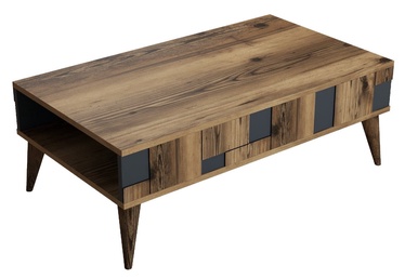 Kafijas galdiņš Kalune Design Madrid, brūna/antracīta, 1050 mm x 600 mm x 376 mm