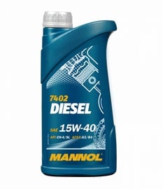 Variklių alyva Mannol Diesel 15W - 40, mineralinis, lengviesiems automobiliams, 1 l