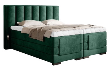 Кровать двухместная континентальная Veros Nube 35, 160 x 200 cm, темно-зеленый, с матрасом