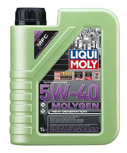 Mootoriõli Liqui Moly 5W - 40, sünteetiline, 1 l