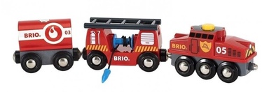 Vagonas Brio World Rescue Firefighting Train 33542, raudona