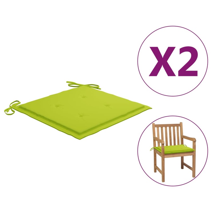 Krēslu spilvens VLX Fabric 314062, zaļa, 50 x 50 cm