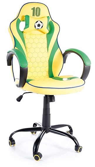 Biroja krēsls Brazil, 48 x 62 x 109 - 119 cm, dzeltena