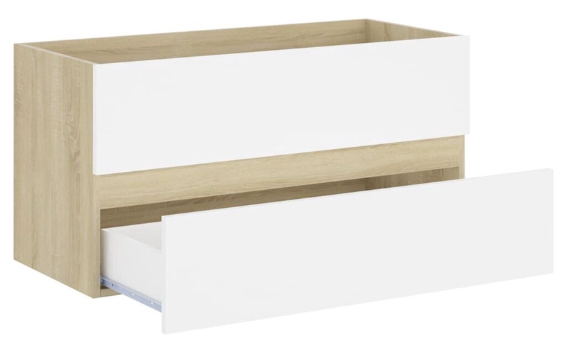 Комплект мебели для ванной VLX 804895, белый/дубовый, 38.5 см x 90 см x 45 см