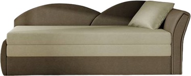 Sofa-lova Aga Alova 07, Alova 67, ruda/smėlio, dešininė, 218 x 80 cm x 77 cm