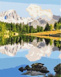 Glezniecība pēc cipariem Brushme Mountain Mirror BS52563, daudzkrāsaina