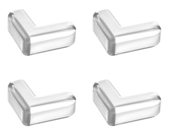 Защита для углов BabyOno Corner Protectors, 4 см x 4 см, силикон, прозрачный, 4 шт.