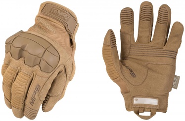 Darba cimdi pirkstaiņi Mechanix Wear M-Pact 3 Coyote MP3-72-008, ādas imitācija/etilēna vinilacetāns (eva)/neilons, brūna, S, 2 gab.