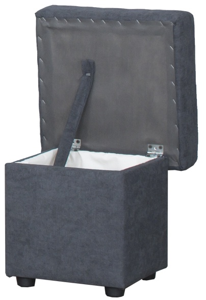 Pufs Bodzio TPU D5/2, tumši pelēka, 38 cm x 38 cm x 41 cm