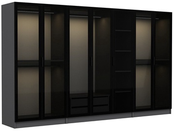Гардероб Kalune Design Kale 6655, черный/антрацитовый, 52 см x 315 см x 190 см