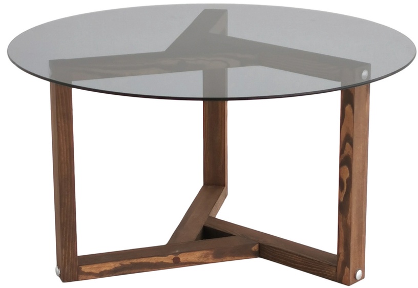 Журнальный столик Kalune Design Miro, коричневый, 75 см x 75 см x 40 см