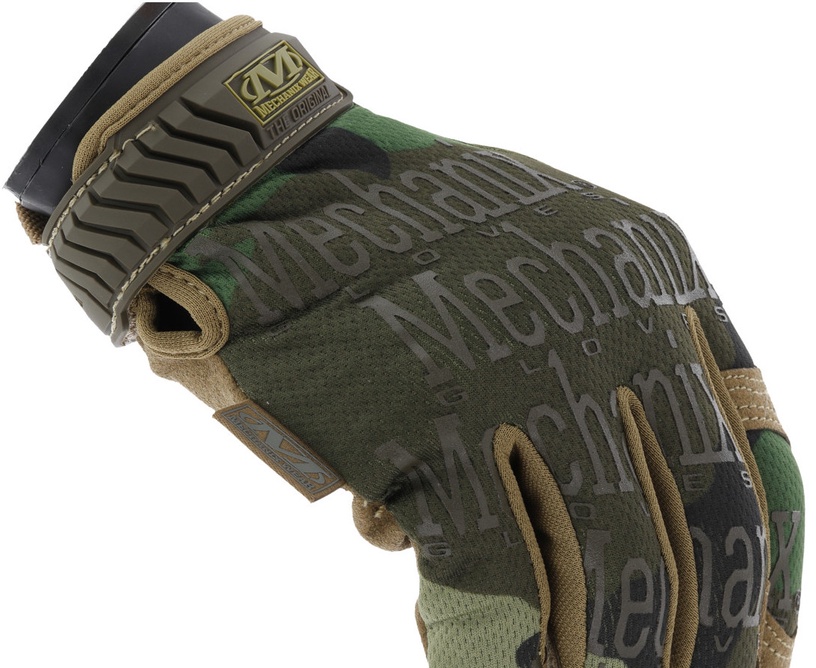 Рабочие перчатки перчатки Mechanix Wear The Original Woodland Camo MG-77-009, искусственная кожа, коричневый/зеленый, M, 2 шт.