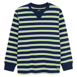 Krekls ar garām piedurknēm, zēniem Cool Club Stripes CCB2711967, zila/zaļa, 110 cm