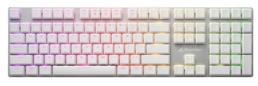 Клавиатура Sharkoon PureWriter RGB PureWriter RGB Kailh Red EN, белый