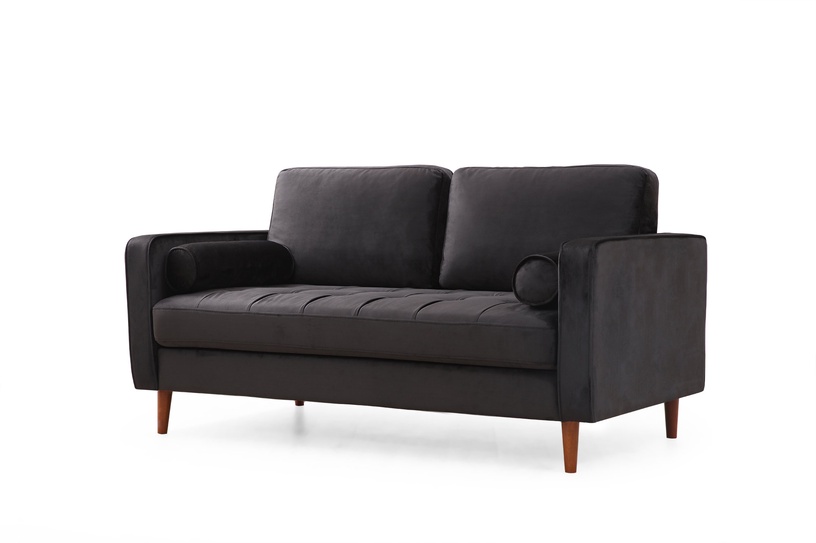Dīvāns Hanah Home Rome, melna, 90 x 175 cm x 70 cm