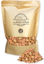 Aromātiskas zāģu skaidas Smokey Olive Wood Almond Nº2, mandeļu koks A2-01, 1.7 l, koka