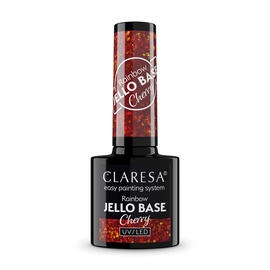 Nagu lakas bāze Claresa Rainbow Jello Base, ķirši