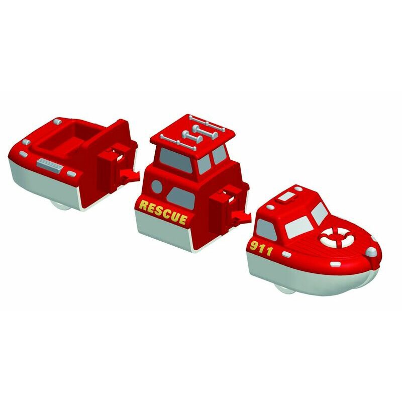 Transporta rotaļlietu komplekts Malik MalBlo Magnetic Fire Vehicles 9839363, sarkana