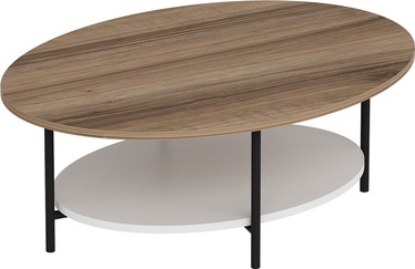 Kohvilaud Kalune Design Elis, valge/tamm, 90 cm x 60 cm x 36 cm