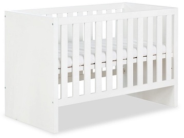 Bērnu gulta LittleSky Amelia, balta, 128 x 66 cm