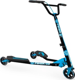 Детский самокат YVolution Carver C3, синий/черный