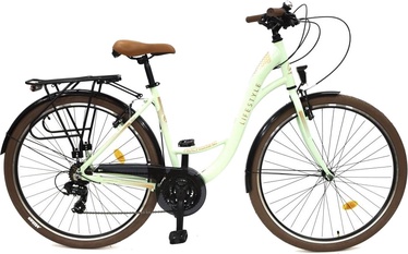 Велосипед городской Rocksbike City Lifestyle 3.0, 28 ″, 19" (48 cm) рама, коричневый/зеленый