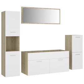 Комплект мебели для ванной VLX, белый/дубовый, 38.5 x 90 см x 46 см