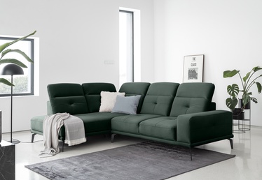 Stūra dīvāns Theodore Loco 35, tumši zaļa, kreisais, 200 x 275 cm x 98 cm