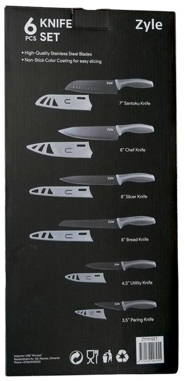 Набор кухонных ножей Zyle Knife Set ZY191SET, 6 шт.