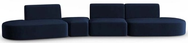 Moduļu dīvāns Micadoni Home Shane, tumši zila, kreisais, 412 x 124 cm x 74 cm