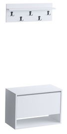 Batų dėžė Kalune Design Press, balta, 70 cm x 35 cm x 55 cm