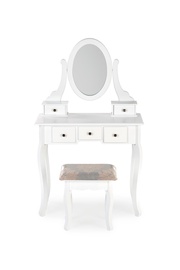Столик-косметичка Sara, белый, 40 см x 80 см x 130 см, с зеркалом