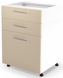 Нижний кухонный шкаф Halmar Vento DS3-60/82, белый/бежевый, 520 мм x 600 мм x 820 мм