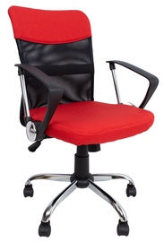 Biroja krēsls Home4you Darius, 57 x 57 x 93 - 103 cm, melna/sarkana