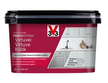 Emaliniai dažai V33 Renovation Perfection Kitchen, 2 l, šviesiai pilka