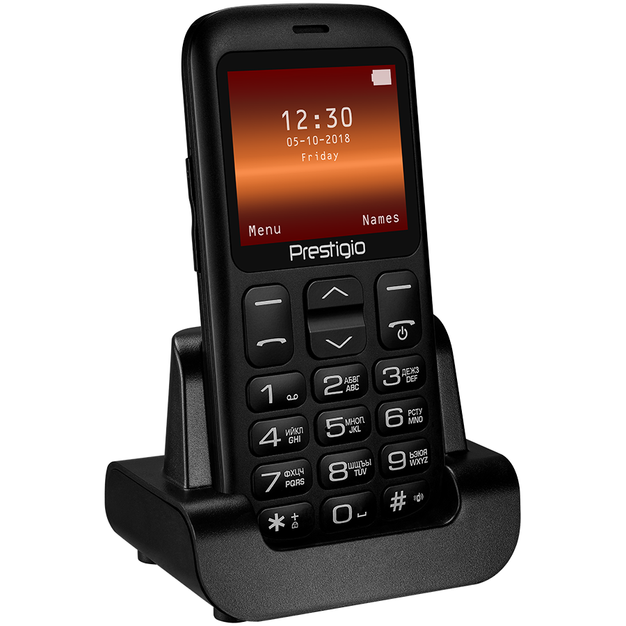 Кнопочный телефон Prestigio Muze L1, 32 MB, черный - 1a.lt