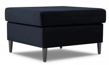 Пуф Micadoni Home Moghan Velvet, черный/темно-синий, 70 см x 70 см x 45 см